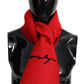 Elegant Red Wool Blend Unisex Scarf - SEHABRANDS