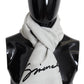 Elegant Monochrome Wool-Silk Blend Scarf - SEHABRANDS