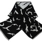 Elegant Unisex Wool-Silk Scarf in Black & White - SEHABRANDS