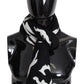 Elegant Unisex Wool-Silk Scarf in Black & White - SEHABRANDS