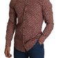 Dolce & Gabbana Elegant Red Martini Fit Cotton Shirt