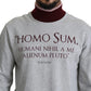 Dolce & Gabbana Elegant Gray Turtleneck Latin Motif Pullover