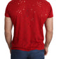 Radiant Red Cotton Stretch T-Shirt - SEHABRANDS