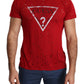 Radiant Red Cotton Stretch T-Shirt - SEHABRANDS