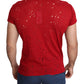 Radiant Red Cotton Tee Perfect For Everyday Style - SEHABRANDS