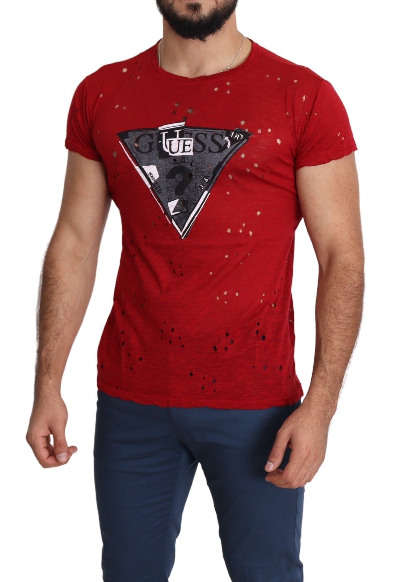 Radiant Red Cotton Tee Perfect For Everyday Style - SEHABRANDS