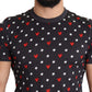 Dolce & Gabbana Chic Gray Cotton T-Shirt with Heart Prints