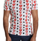 Dolce & Gabbana Chic White Cotton Tee with Heart Print