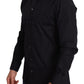 Dolce & Gabbana Elegant Black Cotton Stretch Dress Shirt