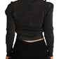 Dolce & Gabbana Elegant Cropped Sweater with Logo Detail