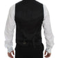 Dolce & Gabbana Elegant Brown Black Wool Blend Dress Vest