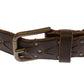 Dolce & Gabbana Elegant Leather-Cotton Fusion Men's Belt