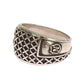 Elegant Silver Band with Black Accents - SEHABRANDS