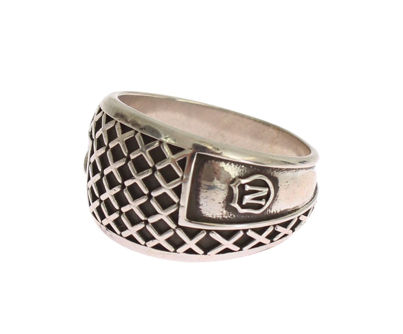 Elegant Silver Band with Black Accents - SEHABRANDS