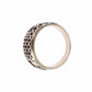 Elegant Silver Band with Black Accents - SEHABRANDS