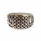 Elegant Silver Band with Black Accents - SEHABRANDS