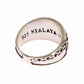 Elegant Silver Band with Black Accents - SEHABRANDS