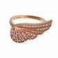 Elegant Pink Gold CZ Crystal Ring - SEHABRANDS