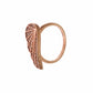 Elegant Pink Gold CZ Crystal Ring - SEHABRANDS