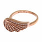 Elegant Pink Gold CZ Crystal Ring - SEHABRANDS