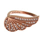 Elegant Pink Gold CZ Crystal Ring - SEHABRANDS