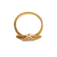 Elegant Gold-Plated Sterling Silver Ring with CZ Crystals - SEHABRANDS