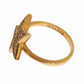 Elegant Gold-Plated Sterling Silver Ring with CZ Crystals - SEHABRANDS