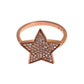 Dazzling Pink Gold Plated Sterling Silver CZ Ring - SEHABRANDS