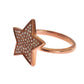 Dazzling Pink Gold Plated Sterling Silver CZ Ring - SEHABRANDS