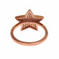 Dazzling Pink Gold Plated Sterling Silver CZ Ring - SEHABRANDS