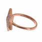 Dazzling Pink Gold Plated Sterling Silver CZ Ring - SEHABRANDS