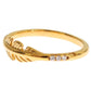 Elegant Gold Plated Sterling Silver CZ Ring - SEHABRANDS