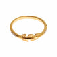 Elegant Gold Plated Sterling Silver CZ Ring - SEHABRANDS