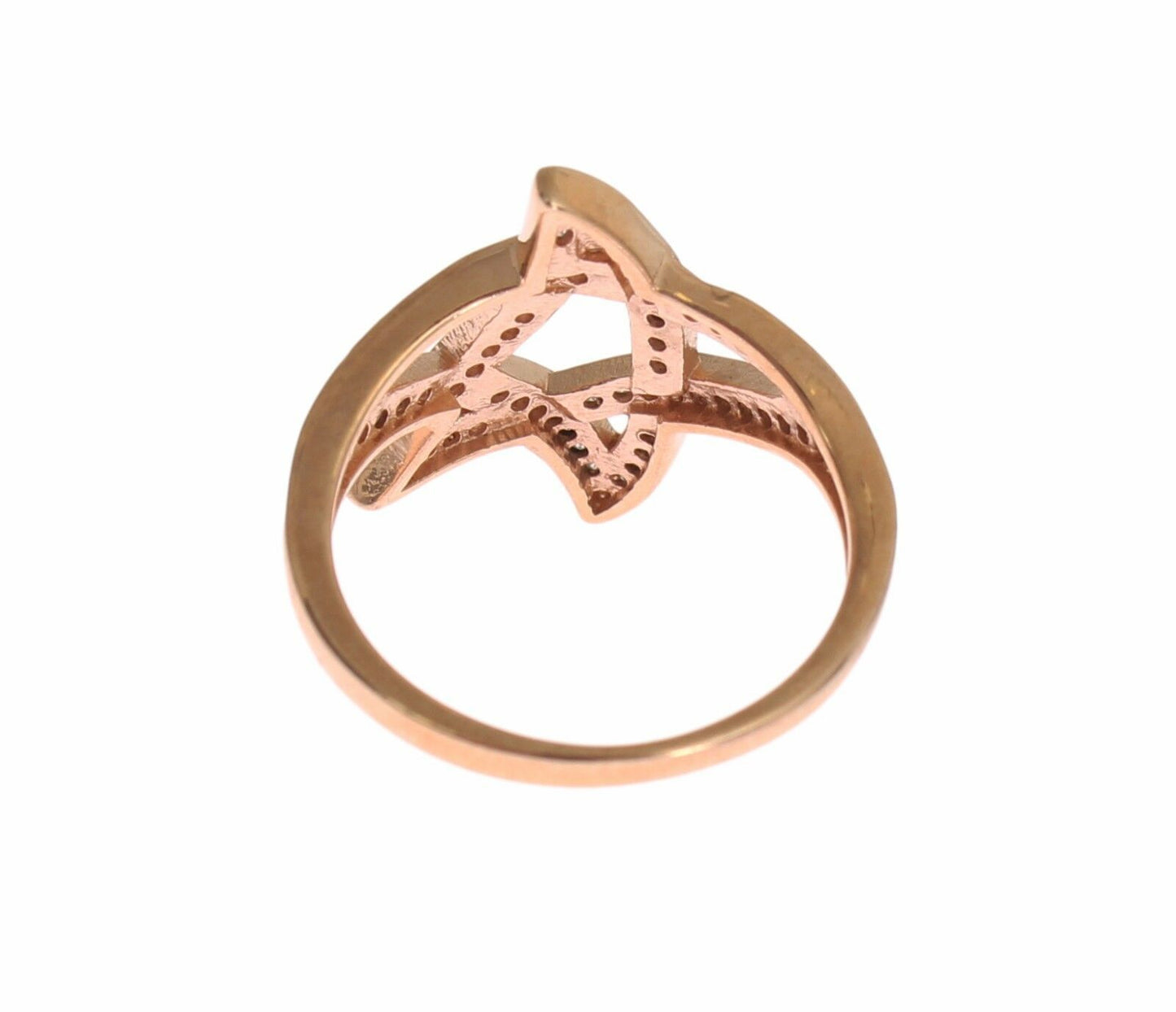 Pink Gold Plated Silver CZ Crystal Ring - SEHABRANDS