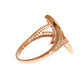 Pink Gold Plated Silver CZ Crystal Ring - SEHABRANDS