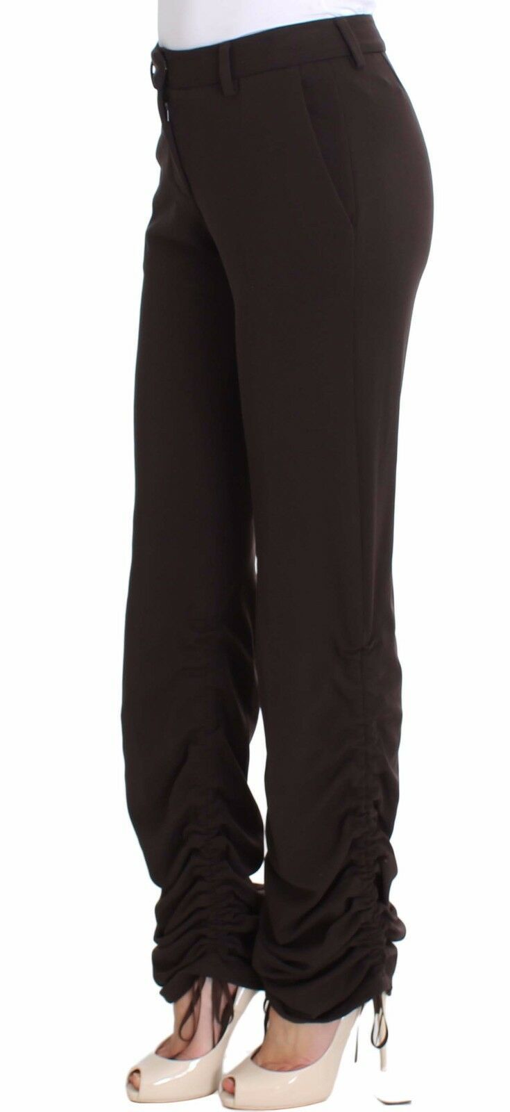 Chic Brown Casual Trousers for Sophisticated Style - SEHABRANDS