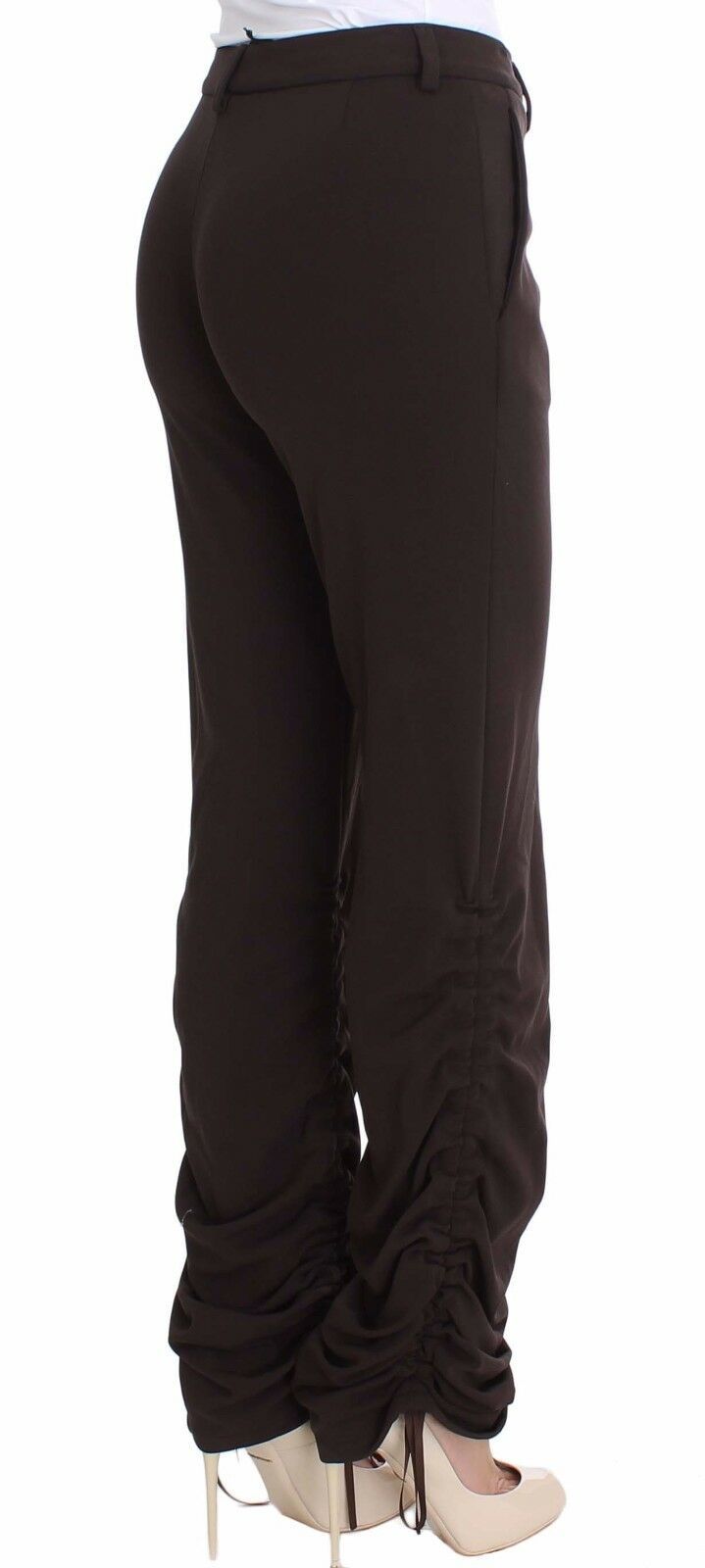 Chic Brown Casual Trousers for Sophisticated Style - SEHABRANDS