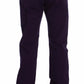 Purple Cotton Stretch Slim Chinos - SEHABRANDS