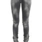 Chic Gray Slim Fit Designer Jeans - SEHABRANDS