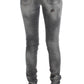 Chic Gray Slim Fit Designer Jeans - SEHABRANDS