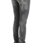 Chic Gray Slim Fit Designer Jeans - SEHABRANDS