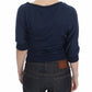 Elegant Deep V-Neck Sweater in Blue - SEHABRANDS