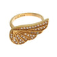 Glamorous Gold Plated Crystal Ring - SEHABRANDS