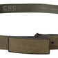 Chic Army Green Velvet Buckle Leather Belt - SEHABRANDS