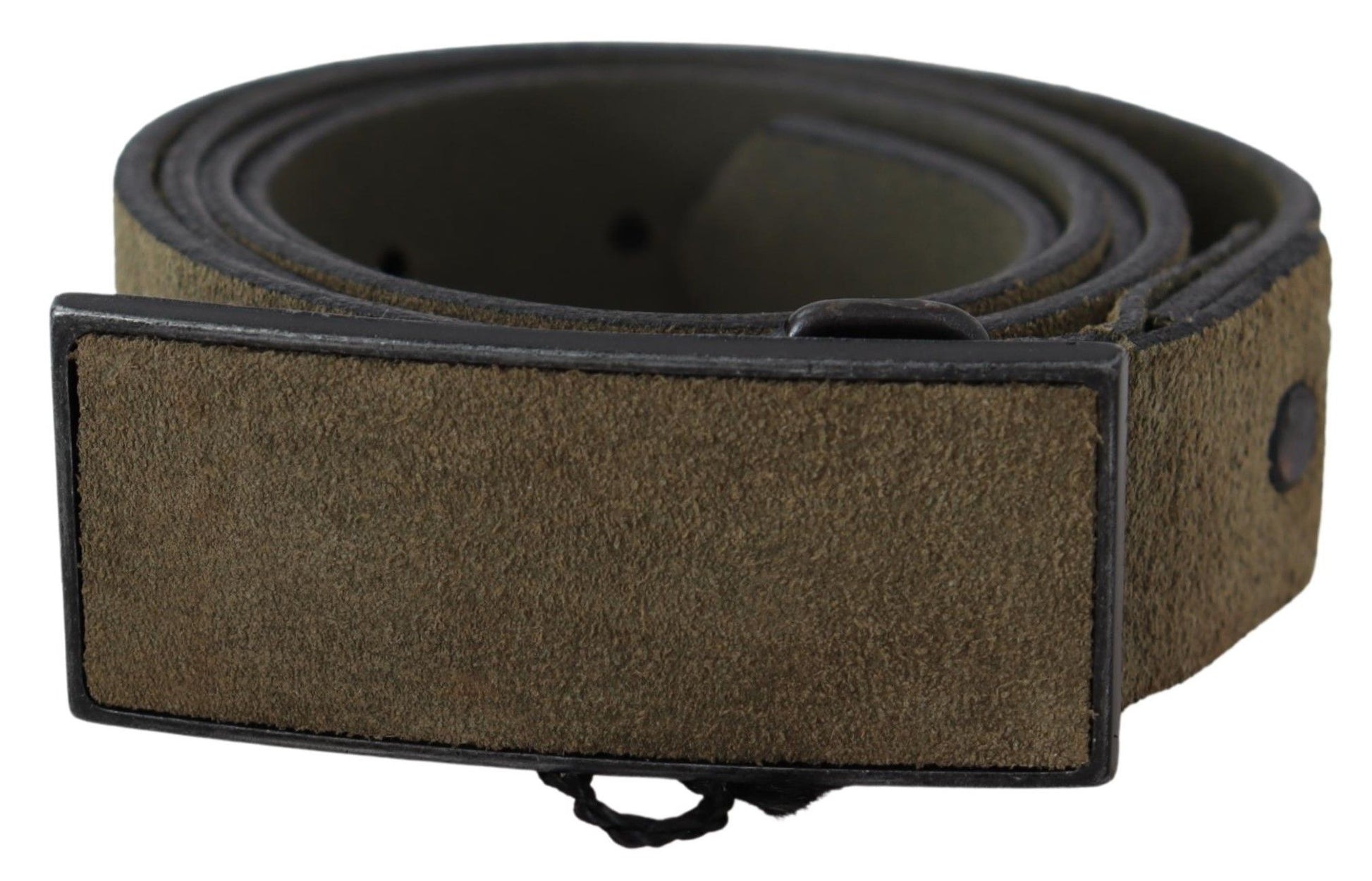 Chic Army Green Velvet Buckle Leather Belt - SEHABRANDS