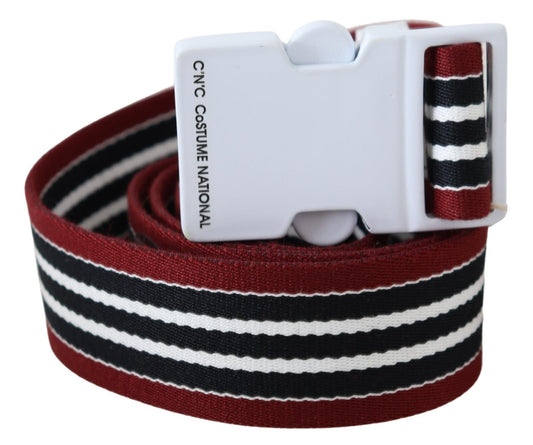 Elegant Stripe Canvas Waist Belt - SEHABRANDS