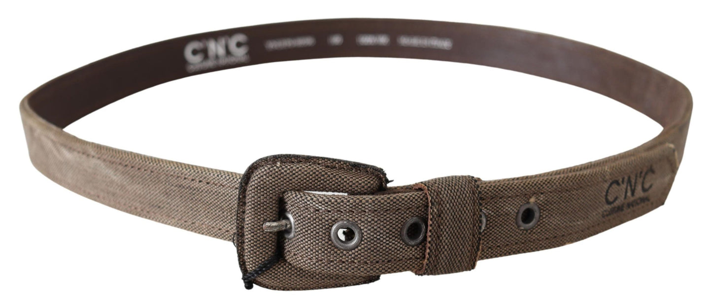 Elegant Brown Leather Waist Belt - SEHABRANDS