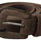 Elegant Brown Leather Waist Belt - SEHABRANDS