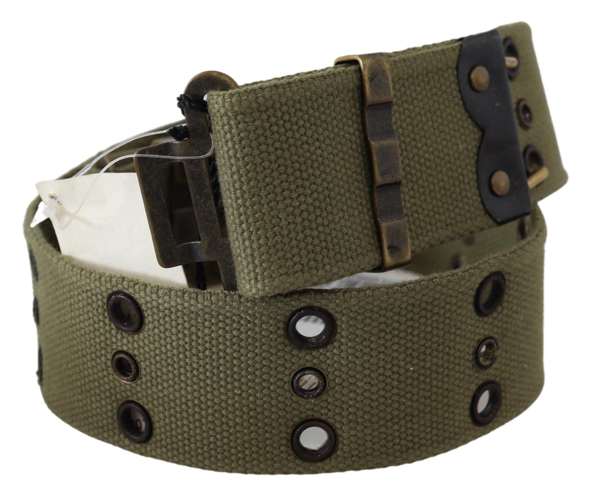 Chic Army Green Cotton Waist Belt - SEHABRANDS