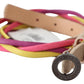 Multicolor Twisted Faux Leather Belt - SEHABRANDS